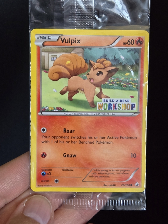 build a bear pokemon promo cards Charmander - 17/113 - Build-a-Bear Bulbasaur (1/108) Pokemon Card Vulpix 20/160 Build